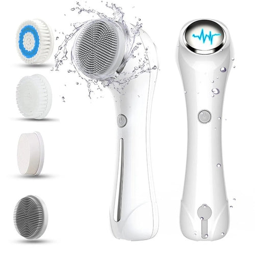 Facial Cleansing Brush, Brush For Exfoliating, IPX7 Waterproof 3 In 1